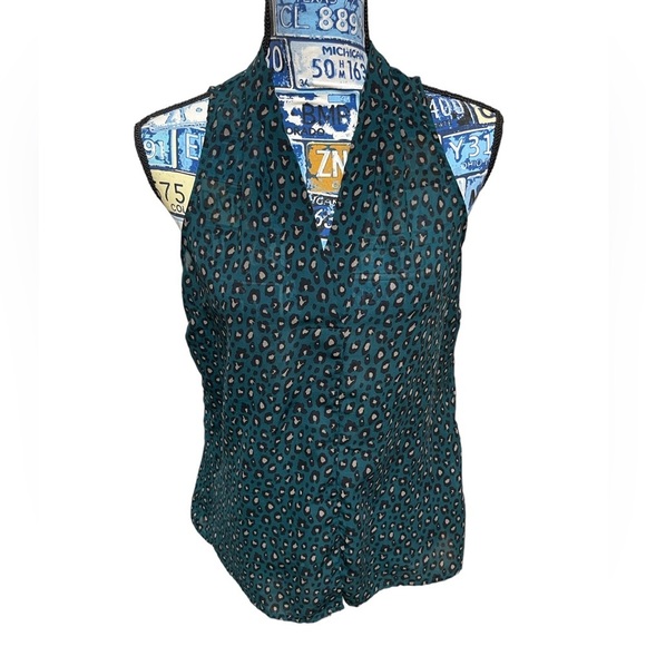 Banana Republic cheetah print sleeveless top size MP - Picture 1 of 5